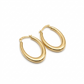 18k Gold Sexy Oval Loop Earrings