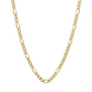 Gold chain necklace on a light gray background