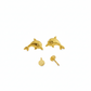 18K Real Gold Dolphine Earrings