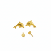 18K Real Gold Dolphine Earrings