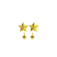 18K Real Gold Super Star Earrings
