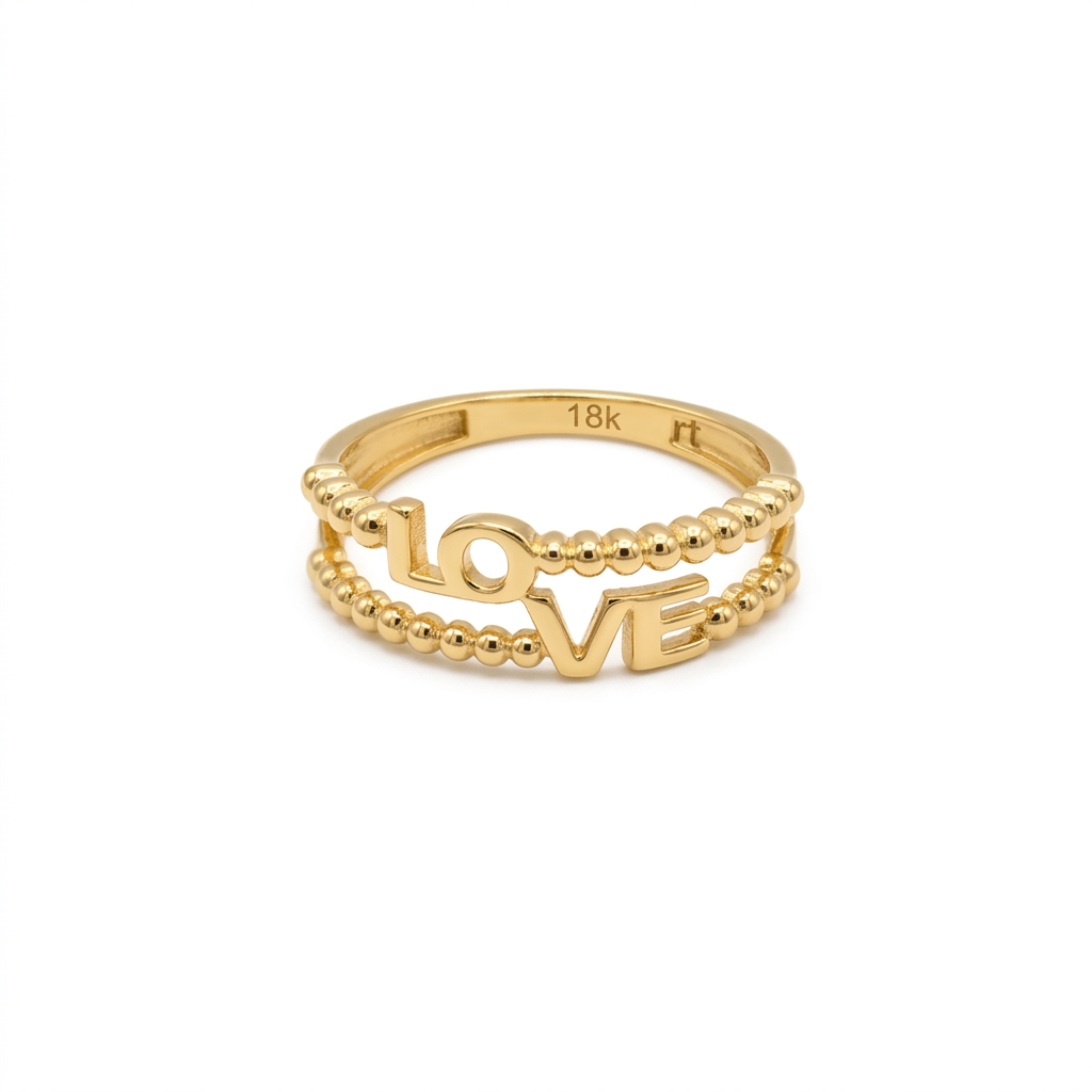18k Gold Love Ball Ring