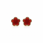 18k Gold Star Colored Earrings