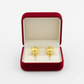 18K Real Gold Spot Flower Earrings