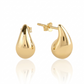 18k Gold Plain Teardrops Stud Earrings