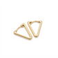 18k Gold Triangle Loop Earrings