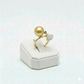 925 Silver Yellow Pearl Ring