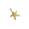 Gold starfish pendant on a white background