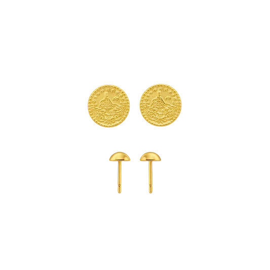 18K Real Gold Life of Tree Earrings