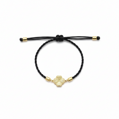18K Real Gold Sunflower Style Lucky Charm Bracelet
