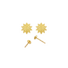 Gold star-shaped earrings on a white background