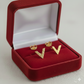 18k Gold V Screw Earrings