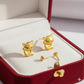 18K Real Gold Kitty Earrings