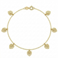 18k Gold Flower Leaf Anklet