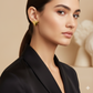 18K Real Gold Triangle Earrings