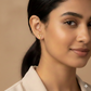 18K Real Gold V Earrings