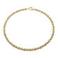 Gold chain bracelet on a white background