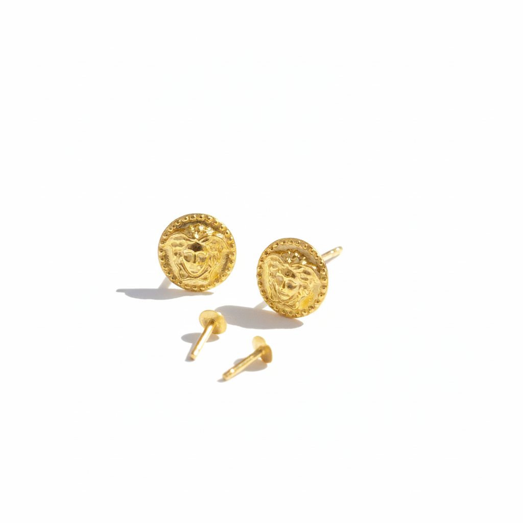 18k Real Gold Bucks Earrings