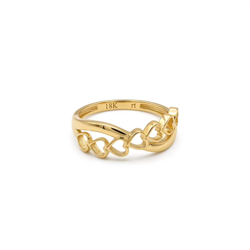 18k Gold Alter Heart Ring