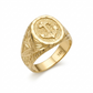 18k Gold Anchor Power Ring