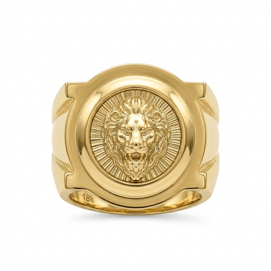 18k Gold Leo Inspired Ring