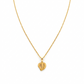 18K Real Gold Pure Leaf Necklace