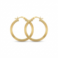 18k Gold Big Flat Lines Loop Earrings