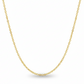 Gold chain necklace on a white background