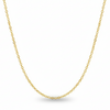 Gold chain necklace on a white background