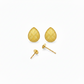 18K Gold Big Teardrop Screw Earrings