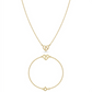 Gold necklace and bracelet set on a white background