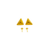 18K Real Gold Triangle Earrings
