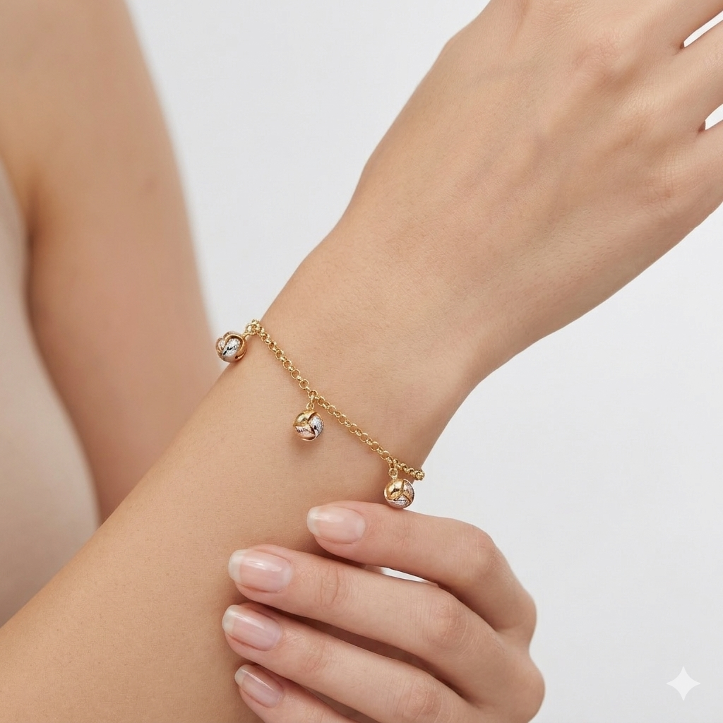 18k Gold 3 Cinnamon Bracelet