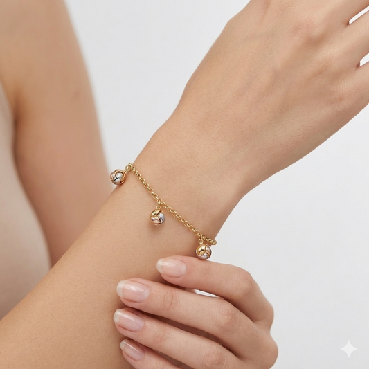 18k Gold 3 Cinnamon Bracelet