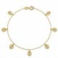 18k Gold Leaf Inspired Anklet