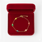 18K Real Gold 5 Evil Eye Pendant Bracelet