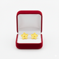 18K Real Gold  Star Dot Earrings