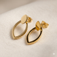 18k Gold Dot Eye Earrings