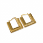 18k Gold Plain Flat Loop Earrings