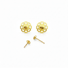 18K Real Gold Spot Flower Earrings