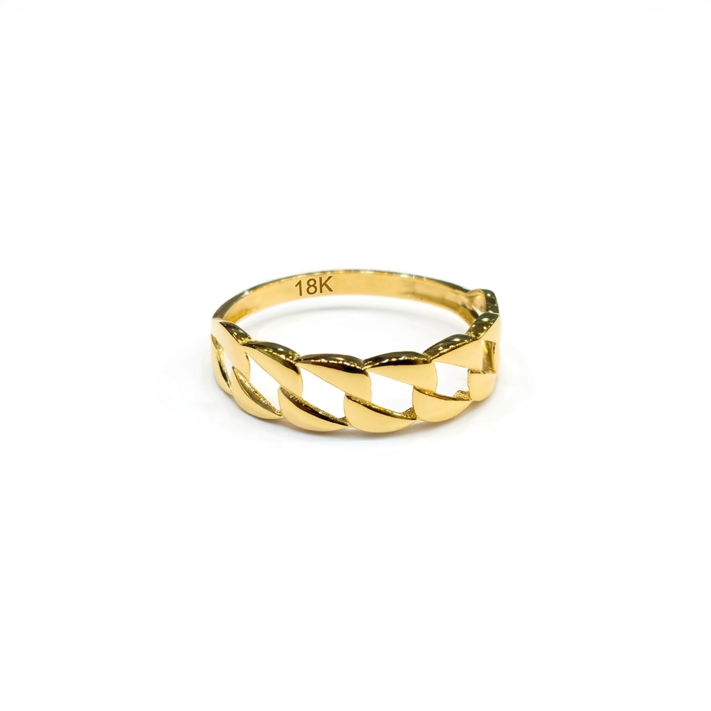 18k Gold Twirl Inspired Ring