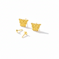 18K Real Gold Butterfly Earrings