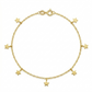 18k Gold Light Star Anklet