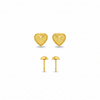 18K Real Gold  Plain Cut Earrings