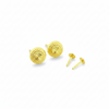 18K Real Gold Sunflower Screw Earrings