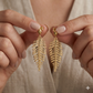 18k Gold Leaf Hanging Earrings