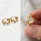 18k Gold Leaf Clip Earrings