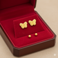 18K Real Gold Butterfly Field Earrings