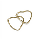 18k Gold Heart Loop Earrings