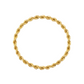 Gold rope chain bracelet on a white background